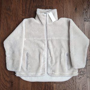 Arket High-Neck Pile Jacket, size L (NWT)